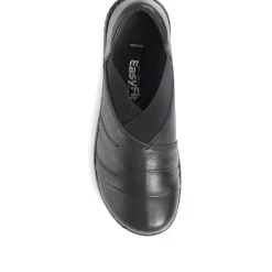 Extra-Wide Fit Slip On Shoes - Black