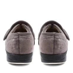 Extra-Wide Fit Slippers - Grey