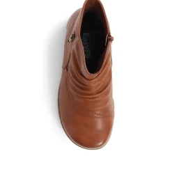 Extra-Wide Fit Smart Ankle Boots - Tan