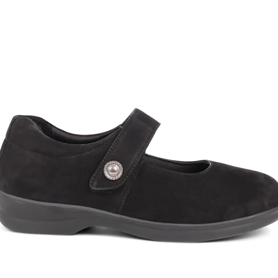 Extra Wide Fit Touch Fasten Shoes - Black