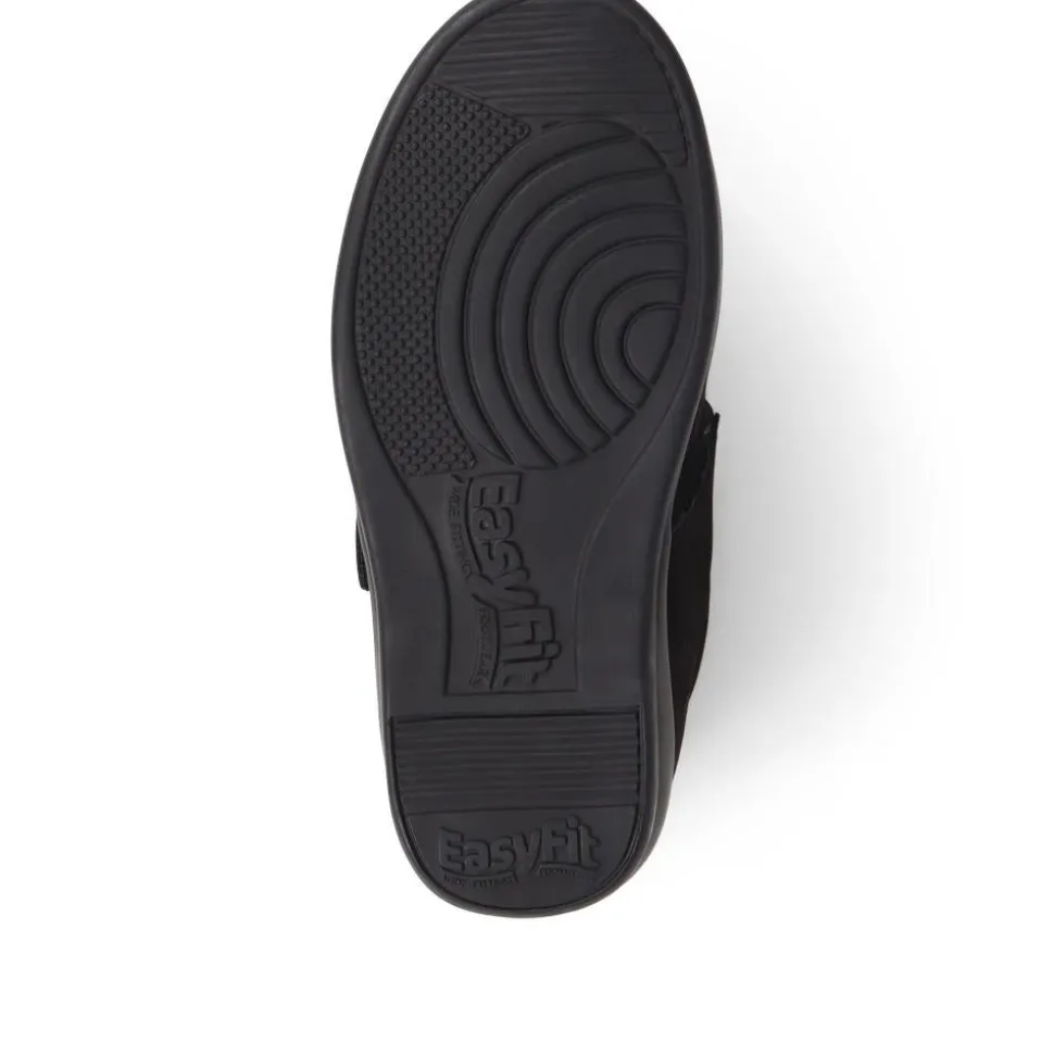 Extra Wide Fit Touch Fasten Shoes - Black