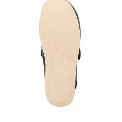 Extra Wide Fully Adjustable Slippers - Navy Multi