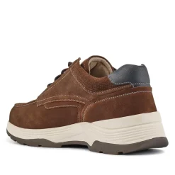 Extra-Wide Leather Casual Shoes - Brown