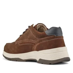 Extra-Wide Leather Casual Shoes - Brown