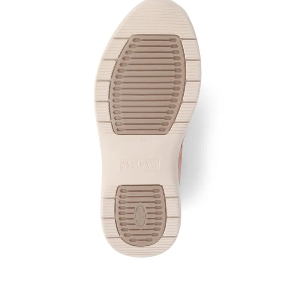 Extra-Wide Leather Mary Janes - Pink