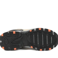 Extra Wide Leather Memory Foam Lace Up Trainers - Sand