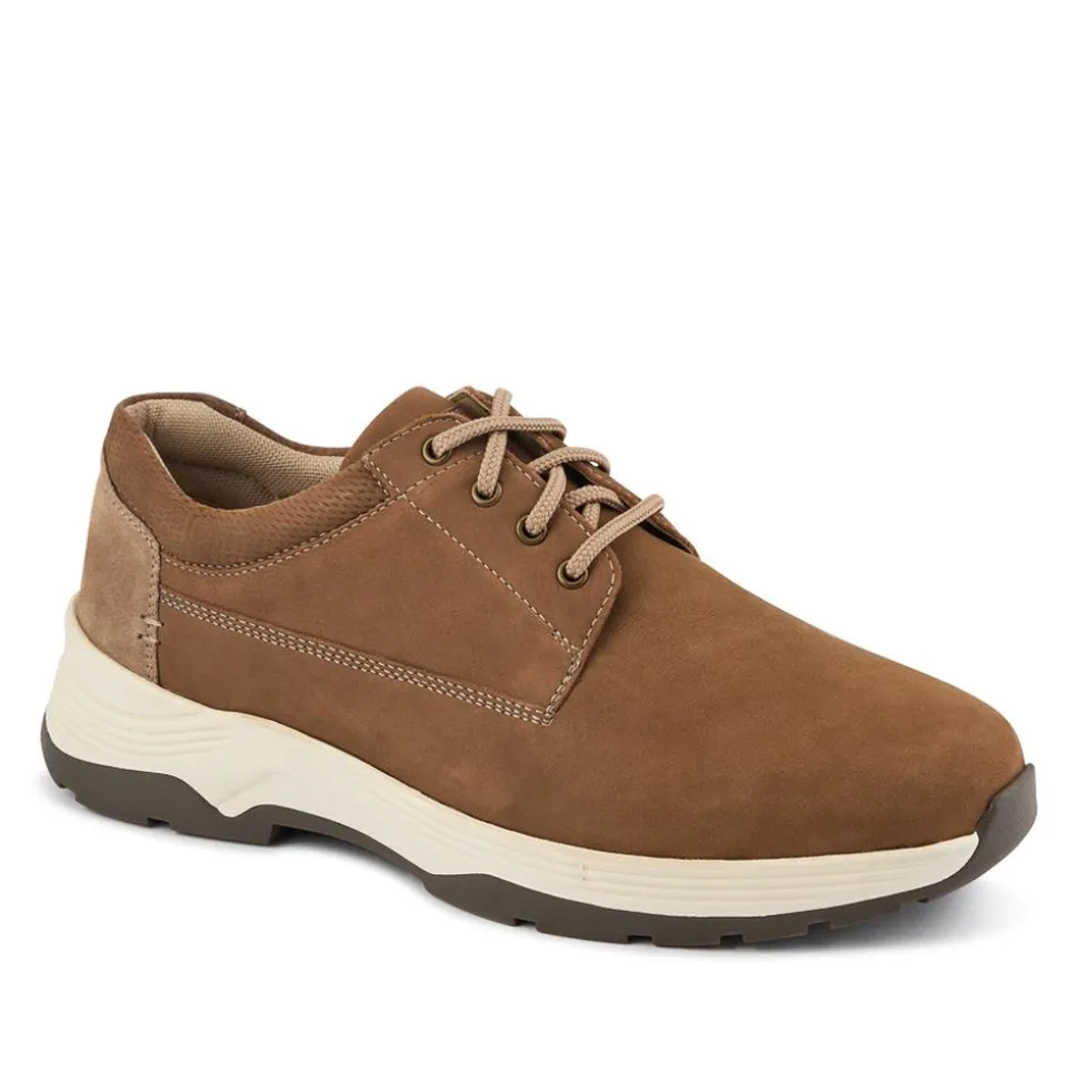 Extra-Wide Lightweight Lace-Up Shoes - Mocha