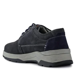 Extra-Wide Lightweight Lace-Up Shoes - Navy