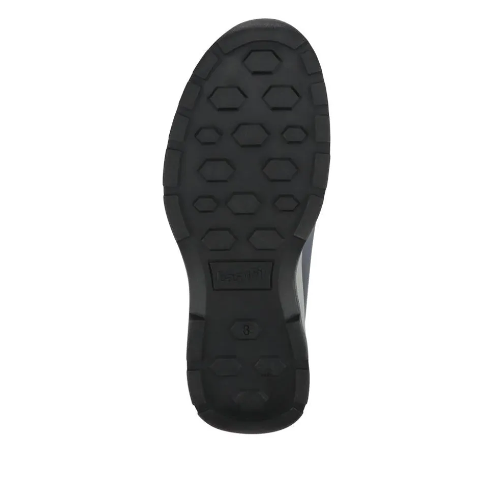 Extra-Wide Memory Foam Lace-Up Shoes - Navy