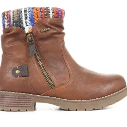 Extra Wide Plus Ankle Boots - Tan
