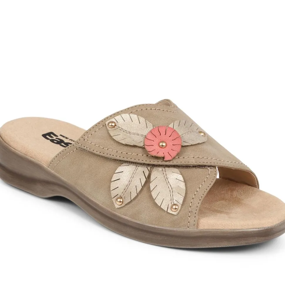 Extra-Wide Slip-On Mules - Natural