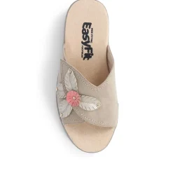 Extra-Wide Slip-On Mules - Natural
