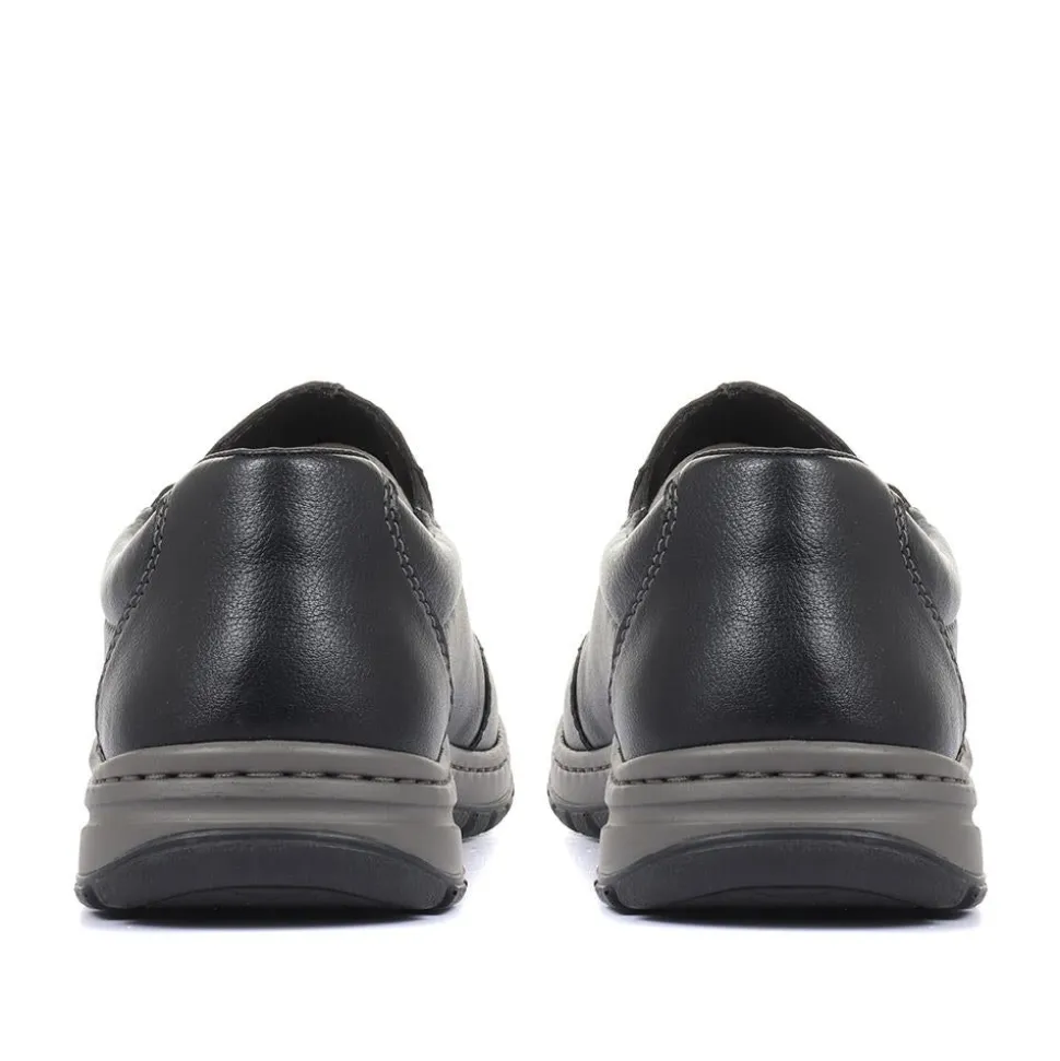 Extra-Wide Slip-On Shoes - Black