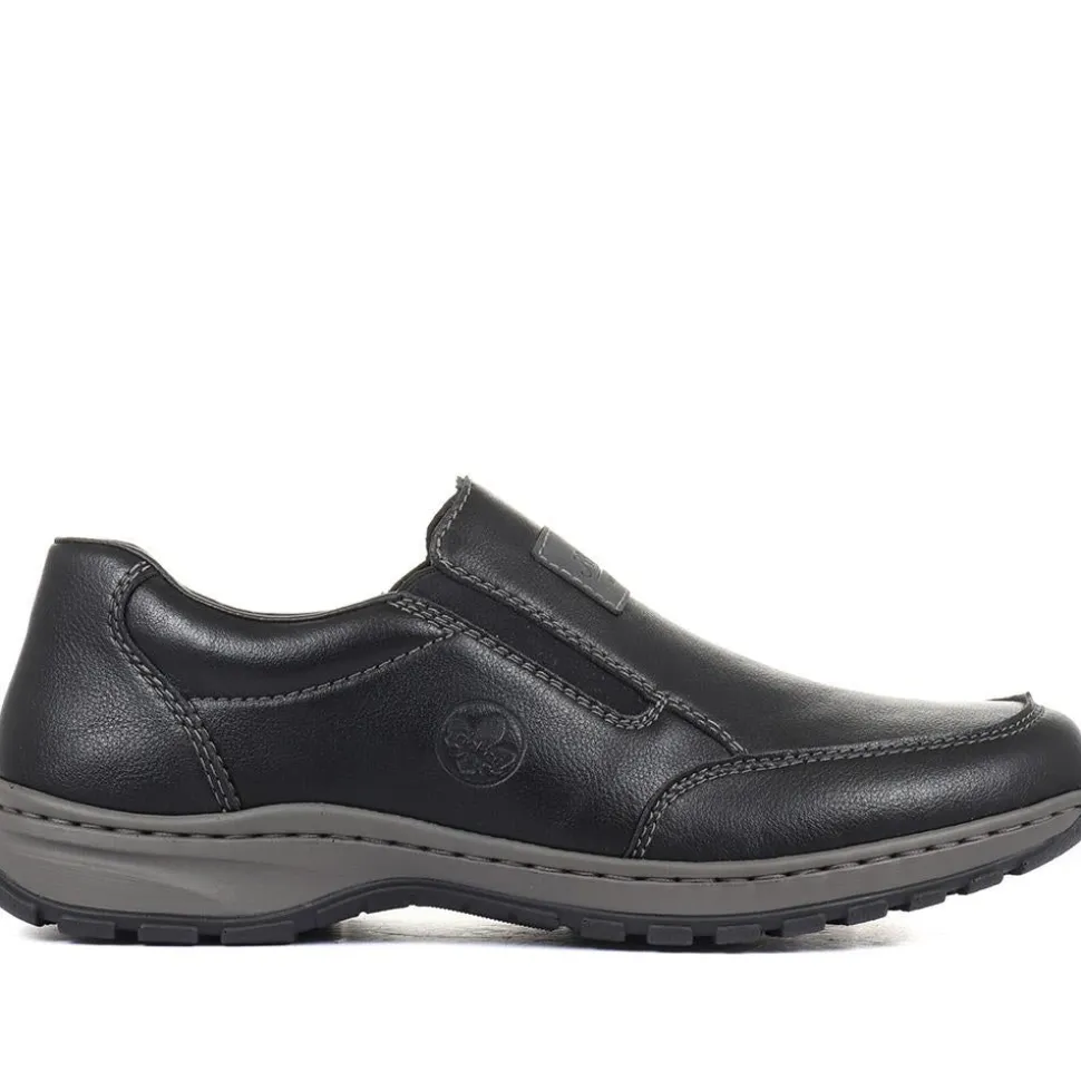 Extra-Wide Slip-On Shoes - Black