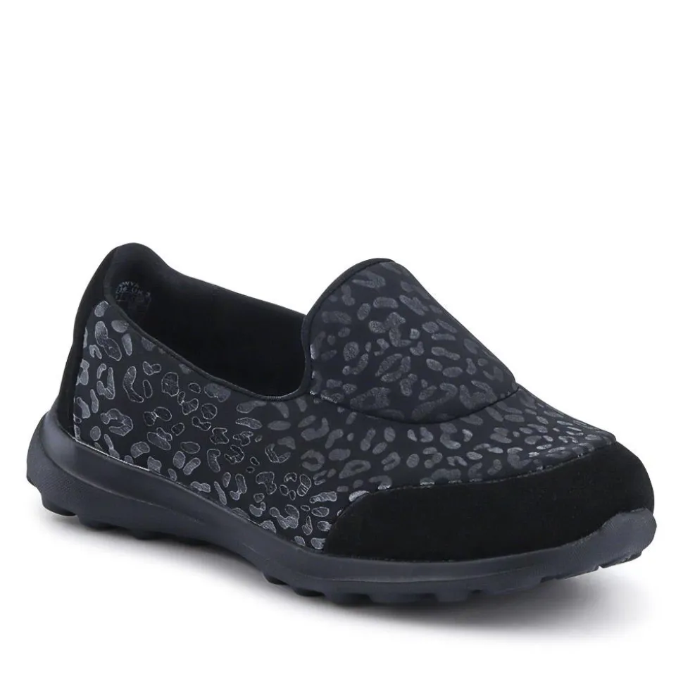Extra-Wide Slip-On Shoes - Black