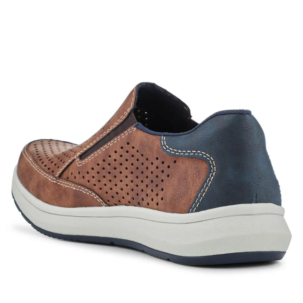 Extra-Wide Slip-On Shoes - Brown