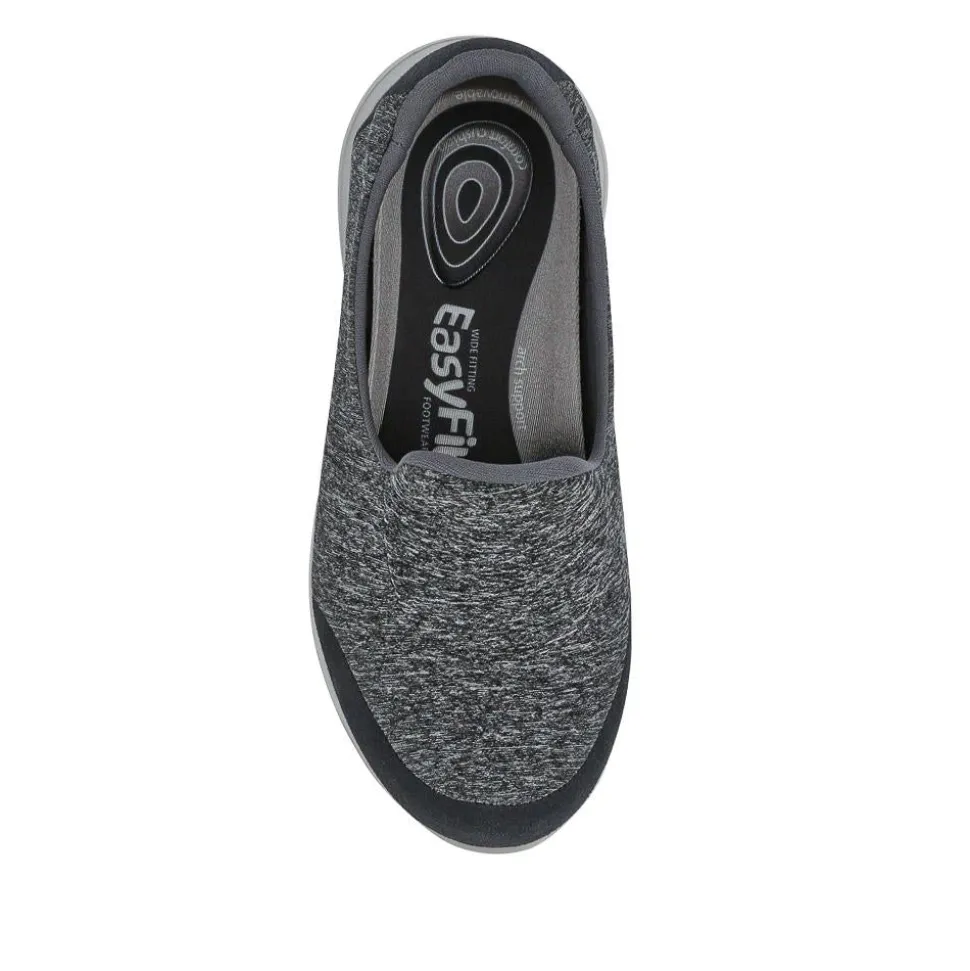 Extra-Wide Slip-On Shoes - Charcoal