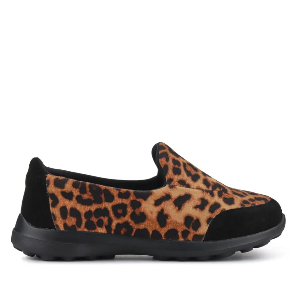 Extra-Wide Slip-On Shoes - Leopard