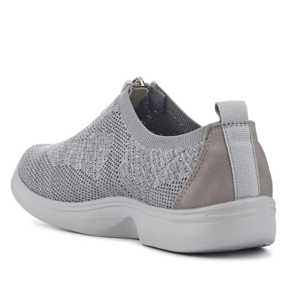 Extra-Wide Slip-On Shoes - Light Grey