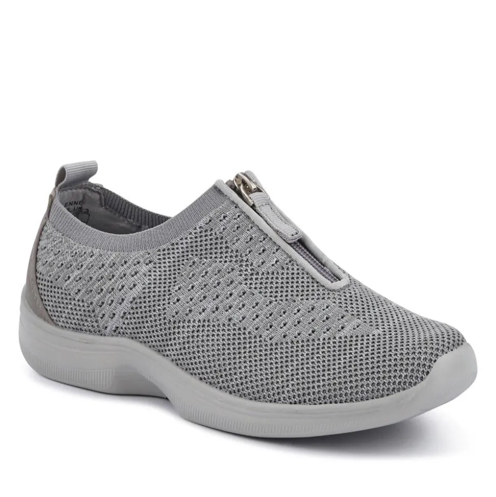 Extra-Wide Slip-On Shoes - Light Grey