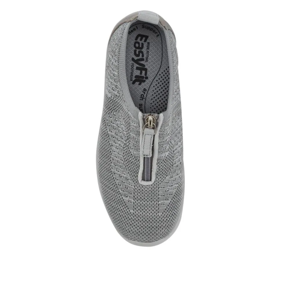 Extra-Wide Slip-On Shoes - Light Grey