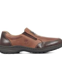 Extra-Wide Slip-On Shoes - Tan Multi