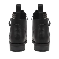 Extra-Wide Slouch Ankle Boots - Black
