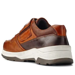 Extra-Wide Stretch Touch-Fasten Shoes - Cognac