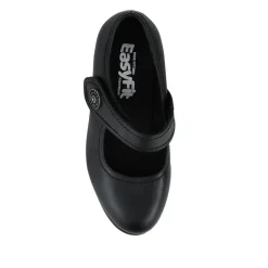 Extra-Wide Touch-Fasten Mary Janes - Black