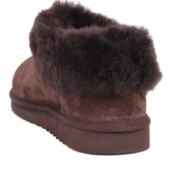 Fabiola Faux-Fur Slippers - Chocolate