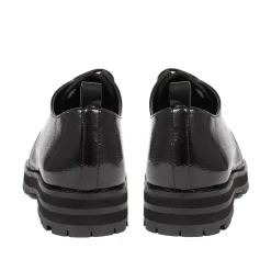 Fae Lace-Up Loafer - Black