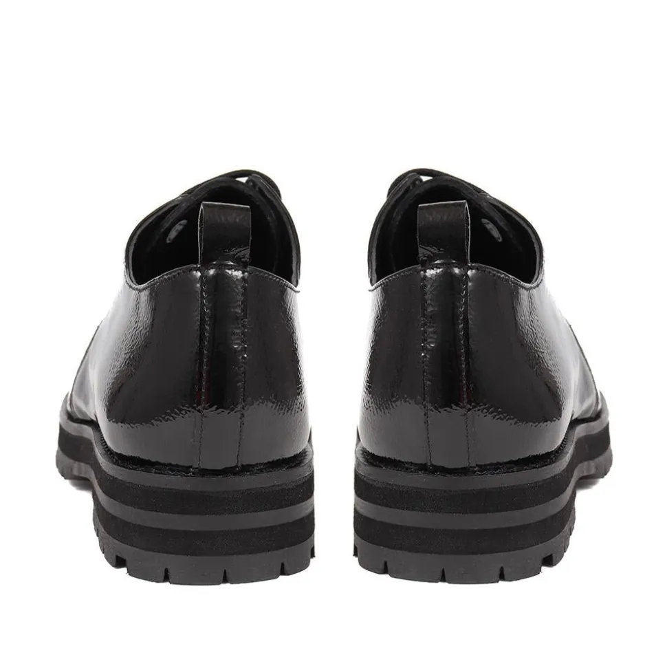 Fae Lace-Up Loafer - Black