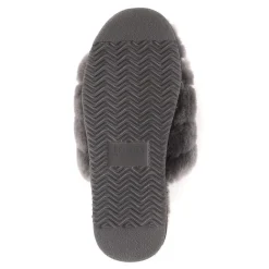 Falonda Faux-Fur Slippers - Grey