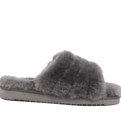 Falonda Faux-Fur Slippers - Grey