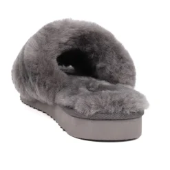 Falonda Faux-Fur Slippers - Grey