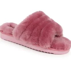 Falonda Faux-Fur Slippers - Pink