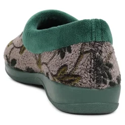 Faux-Fur Full Slippers - Green
