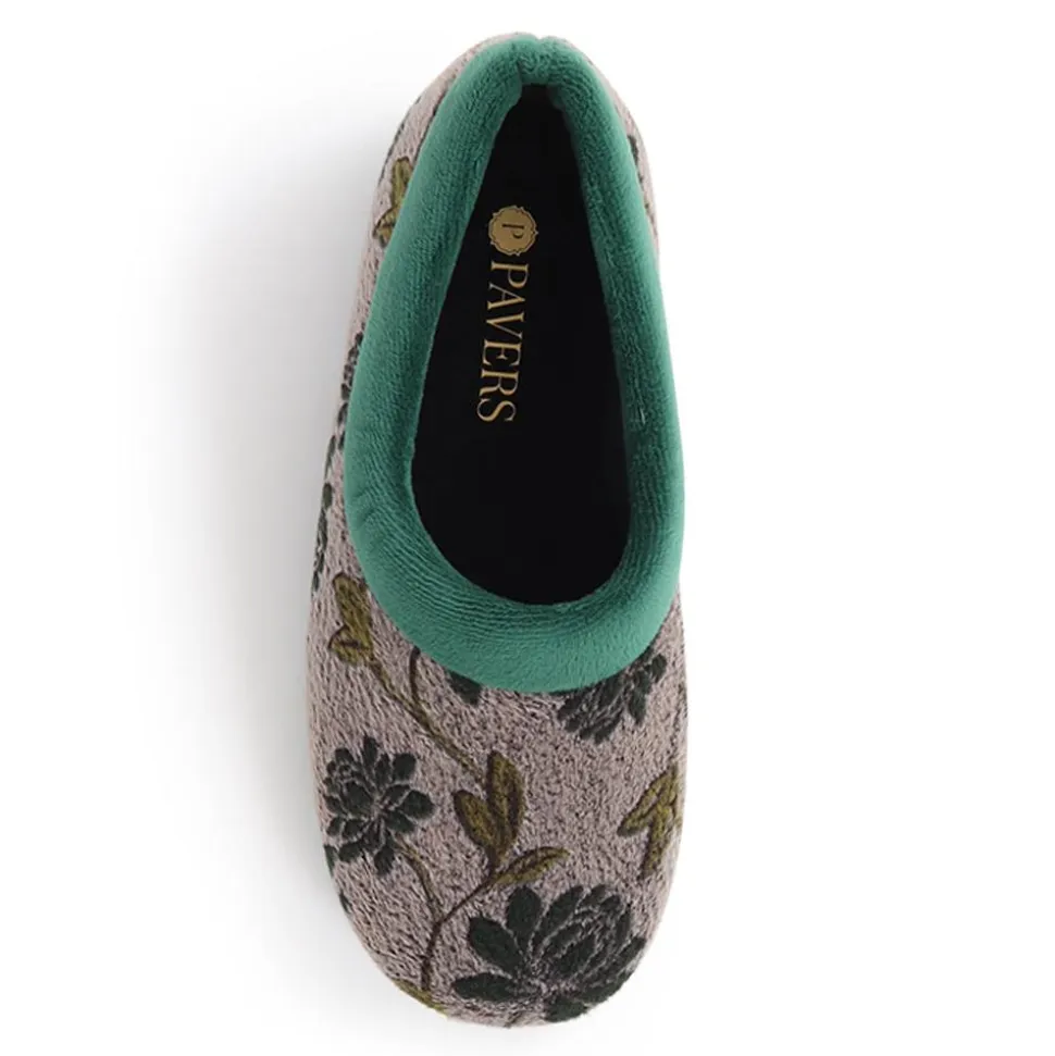 Faux-Fur Full Slippers - Green