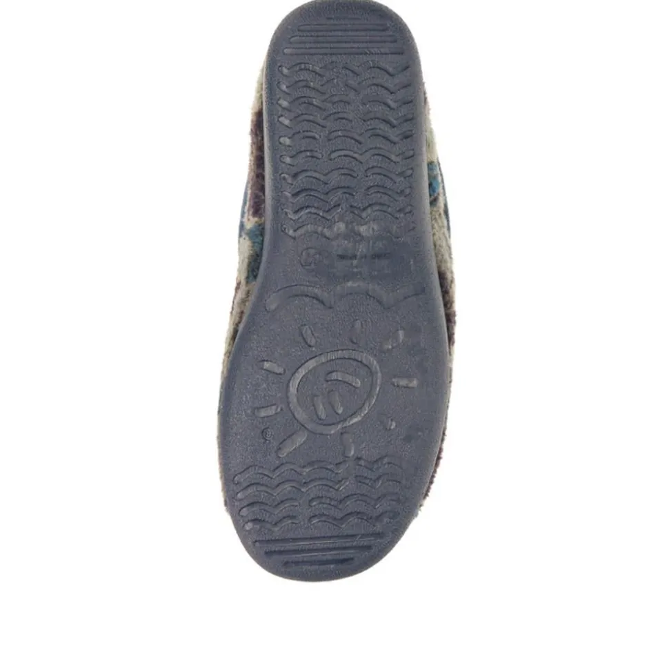 Faux-Fur Full Slippers - Navy