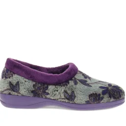 Faux-Fur Full Slippers - Purple