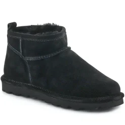 Faux-Fur-Lined Ankle Boots - Black Suede