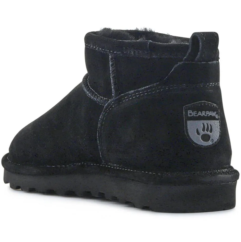 Faux-Fur-Lined Ankle Boots - Black Suede