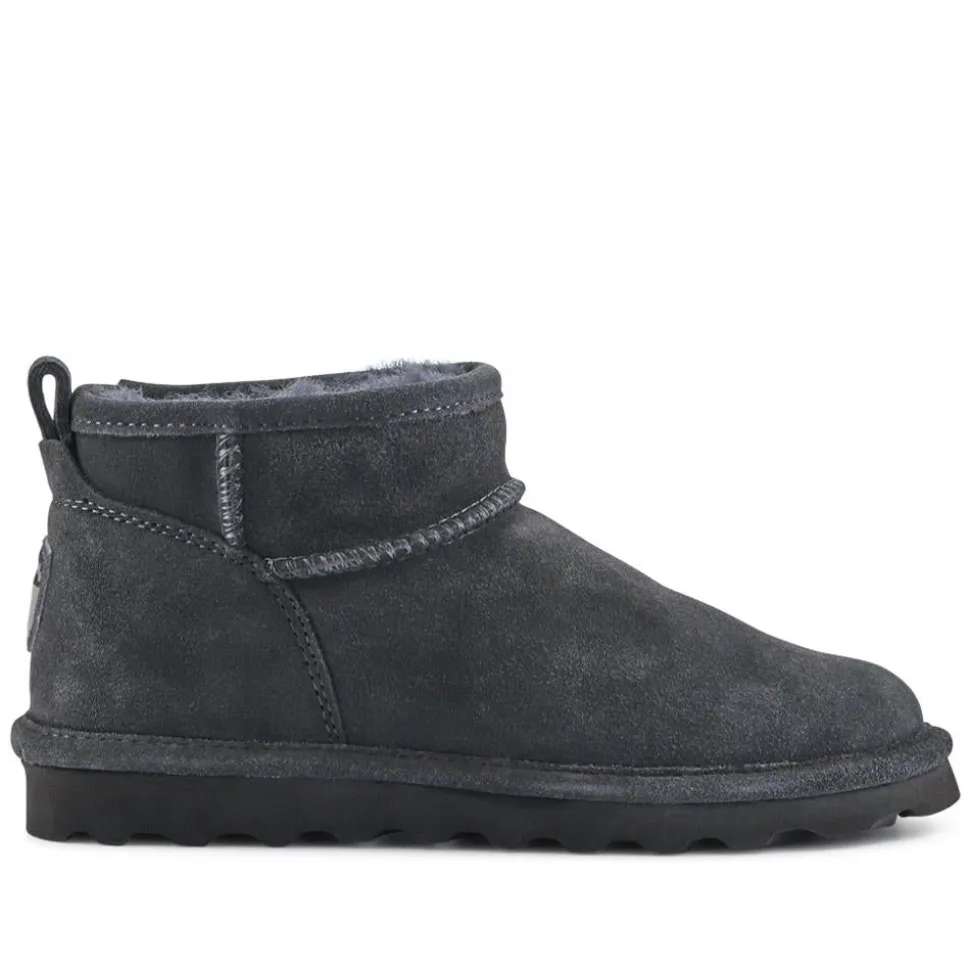 Faux-Fur-Lined Ankle Boots - Grey