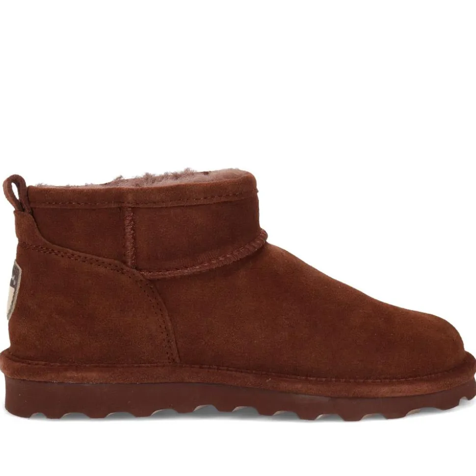 Faux-Fur-Lined Ankle Boots - Walnut
