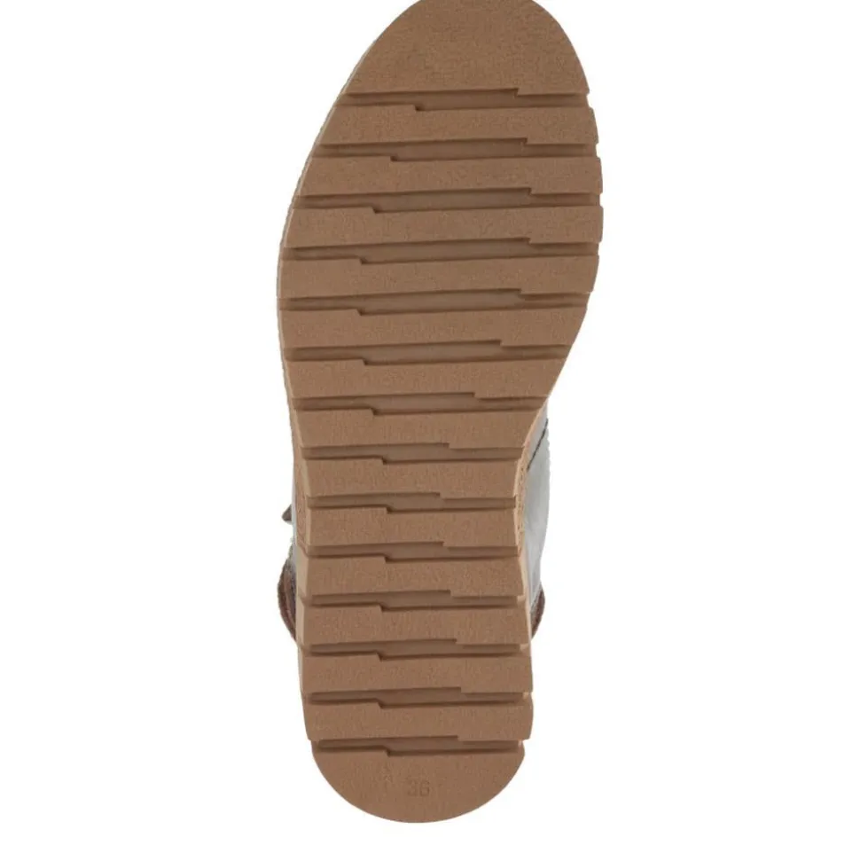 Faux-Fur-Lined Leather Boots - Khaki