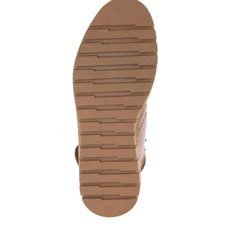Faux-Fur-Lined Leather Boots - Tan