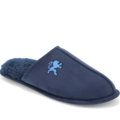 Faux-Fur-Lined Mule Slippers - Navy