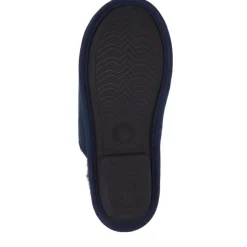 Faux-Fur-Lined Mule Slippers - Navy