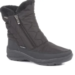 Faux Fur Lined Weather Boot - Black