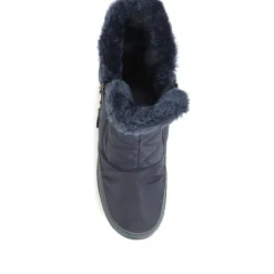 Faux Fur Lined Weather Boot - Navy